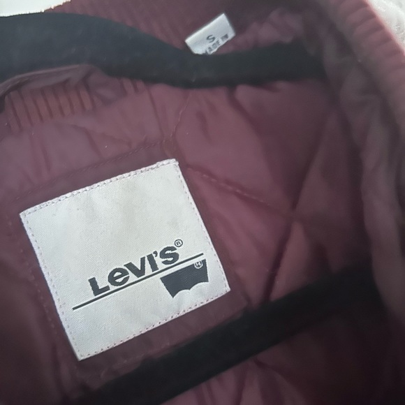 Levi’s Sherpa Quilted Bomber Jacket Maroon Women’s - Picture 7 of 11